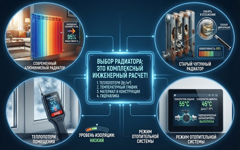 Почему нельзя выбирать радиатор только по количеству секций